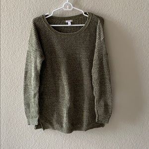 Olive Speckled Sweater